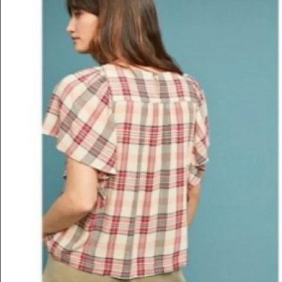 Maeve by Anthropologie Multi-Color Plaid Shirt - Picture 2 of 9